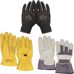 Cut resistant gloves, Nitrile palm gloves, Drivers gloves, Rigger Gloves