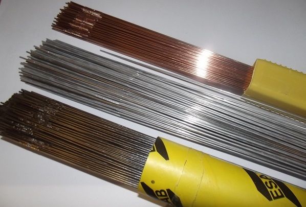 A variety or TIG welding rods